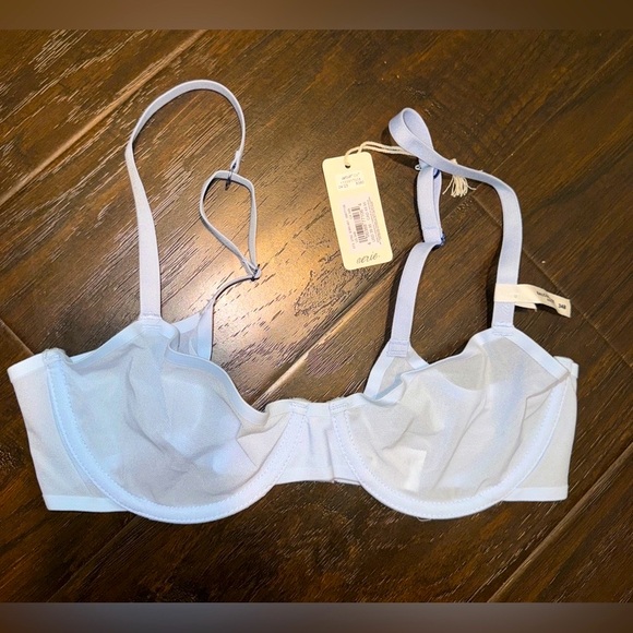 🦋 NWT! Aerie Smoothez Mesh Unlined Balconette Bra - Picture 1 of 14